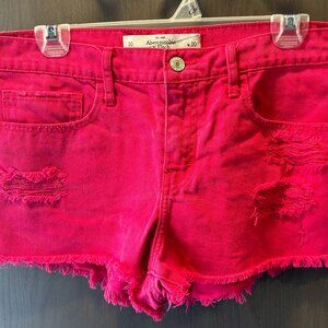 Abercrombie & Fitch Pink Denim cut-offs